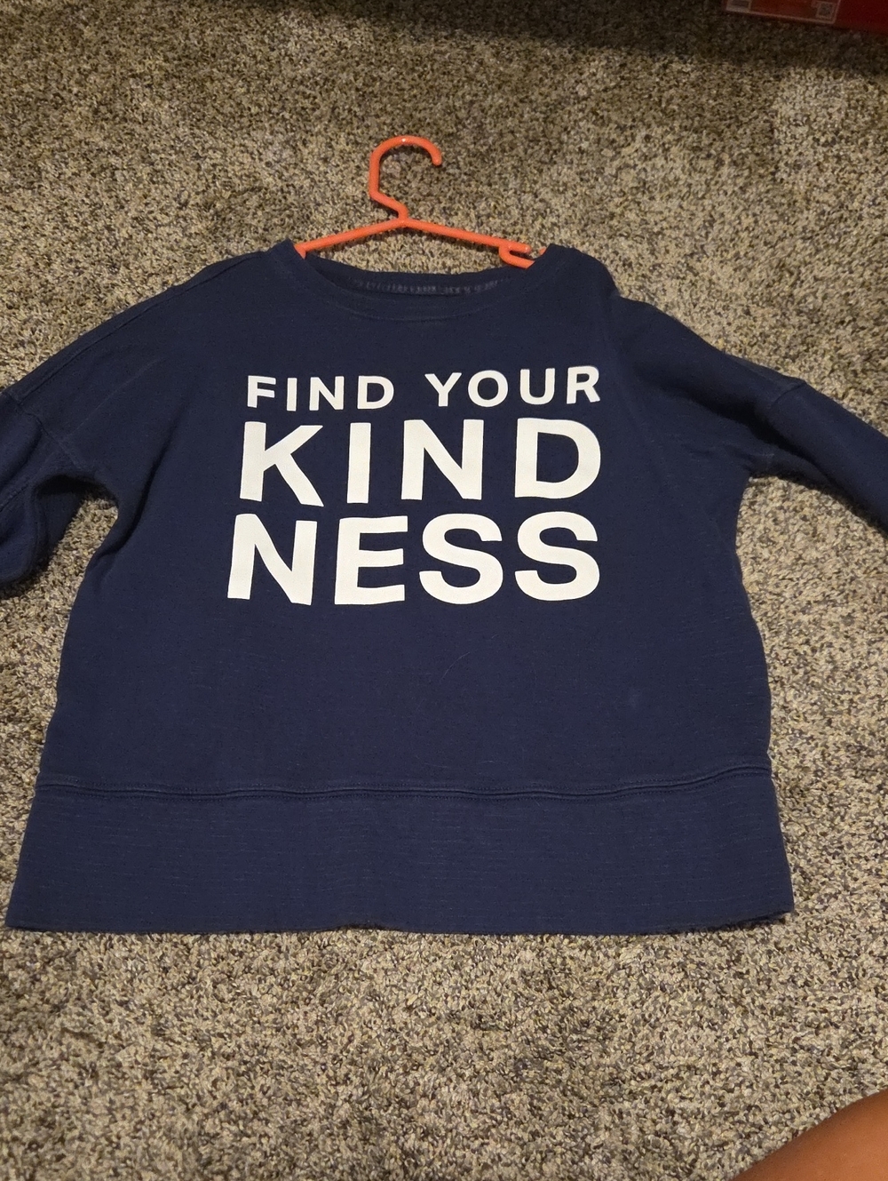 Athleta Navy Blue 'Find Your Kindness' Sweatshirt for Kids